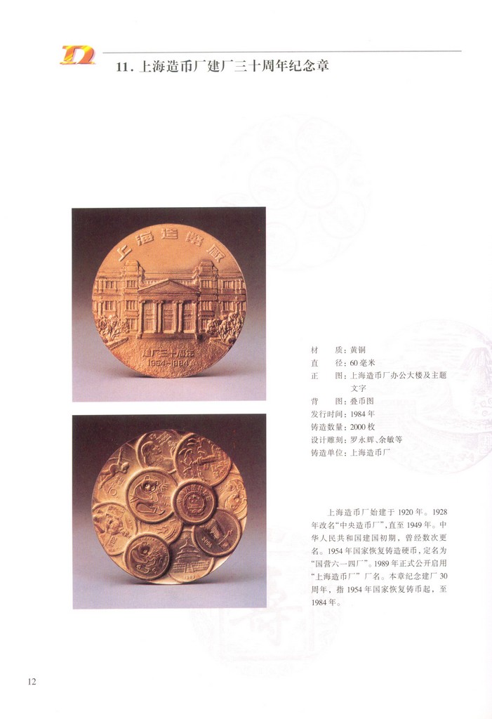 F7162 Illustrated Catalogue of China Modern Large Bronze Medals (1997) - Click Image to Close