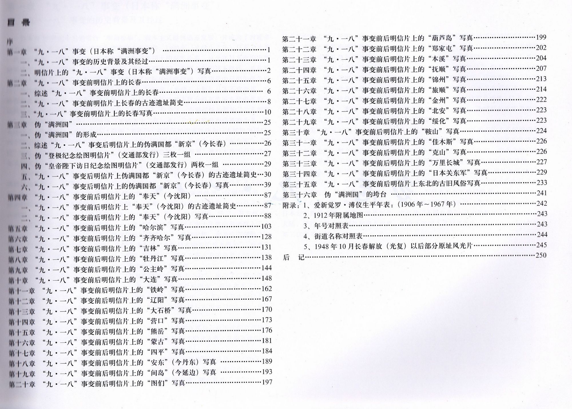 F2249, Study on Manchukuo Post Cards, China 2005