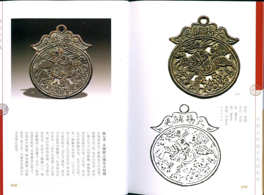F1454, Illustrated Catalogue of China Charms (Amulets) with Hole (2005)