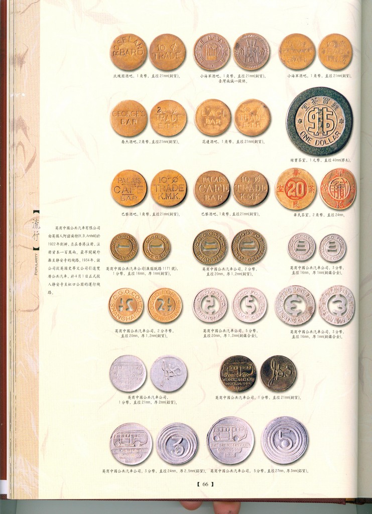 F1606, The Chips and Coupons in Old Shanghai, Tokens (2005)