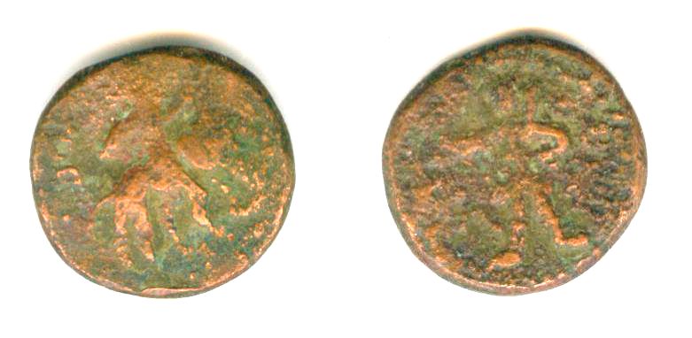 XJ3110, Ancient Kushan Coin, AD 100--400, Medium-Size 7 grams