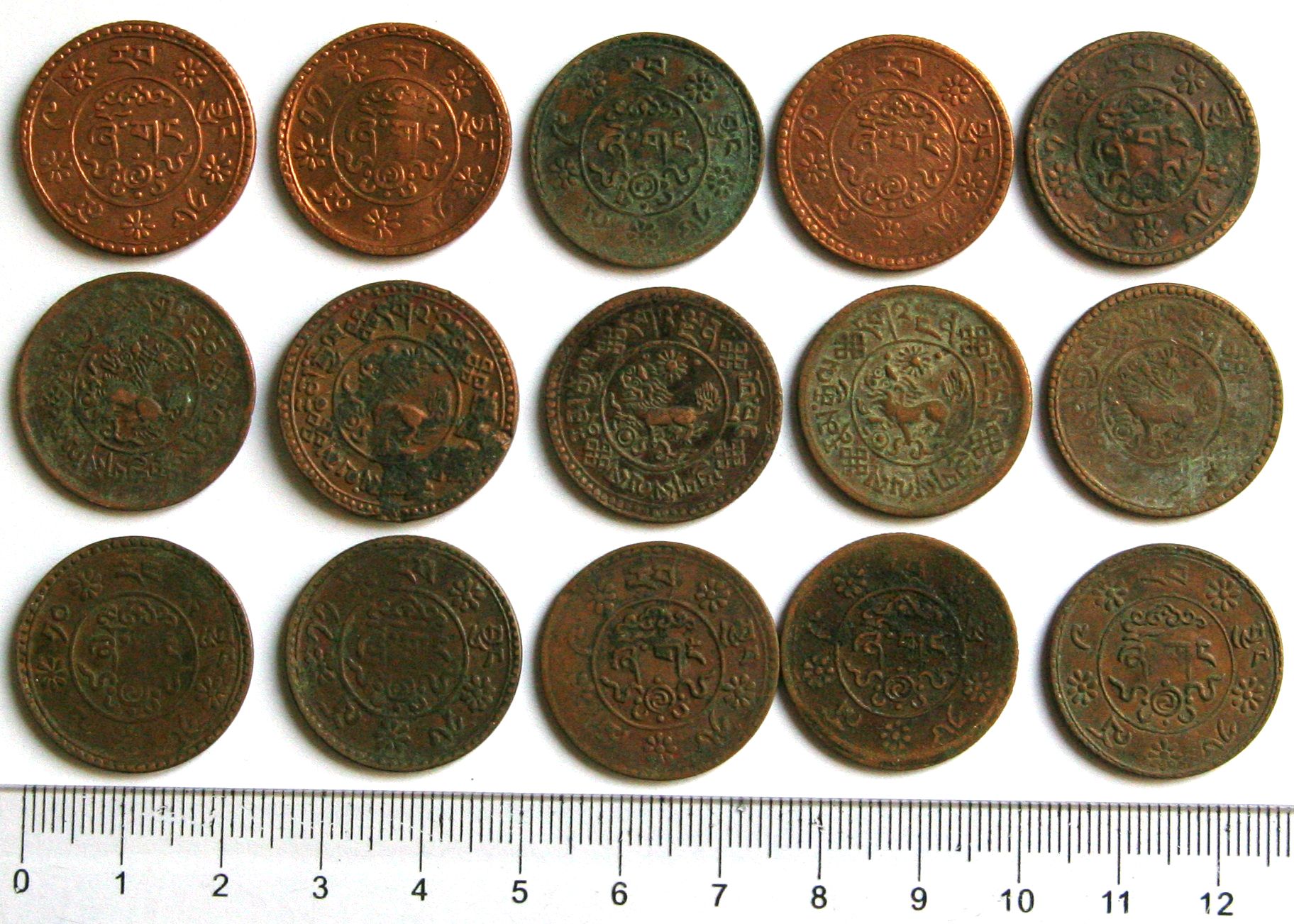 XZ146, Tibetan Copper Coin, 1 Sho (1932 to 1942), 10 Pcs Wholesale